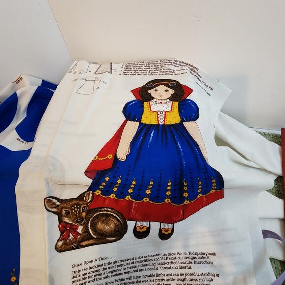 Vintage Snow White Cut and Sew Doll Panel VIP Cranston Print Works 1970s Fabric - Picture 6 of 8